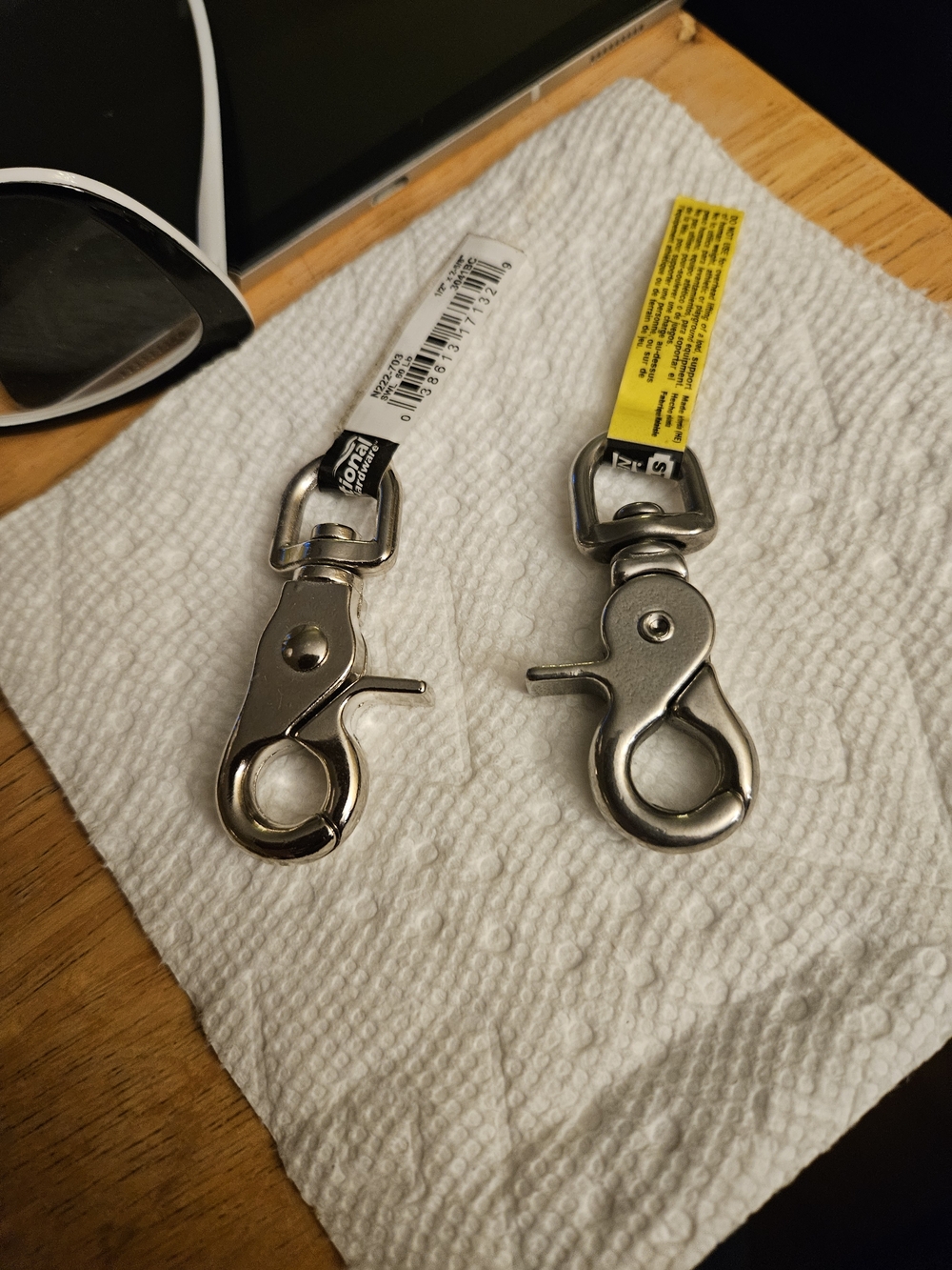 Heavy Duty Stanley Metal Snap Hooks Dog Leash, Etc. with Safety Release - Silver
